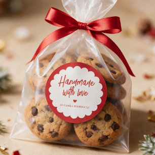 Kleine Bakkerij Handgemaakt Met Liefde Ronde Sticker