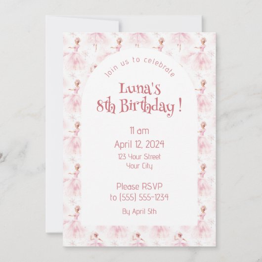 Kleine Ballerina #1 - Zwart Meisje Kaart (Voorkant)