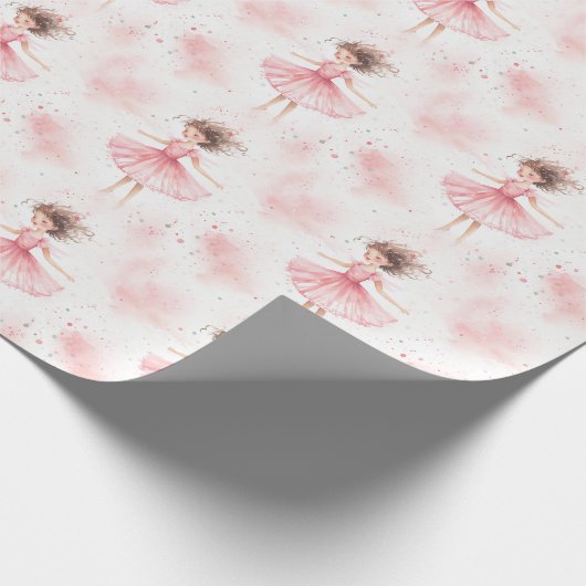 Kleine Ballerina #3 - Brunette Cadeaupapier (Hoek)