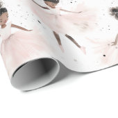 Kleine Ballerina #6 - Zwart Meisje Cadeaupapier (Rol Hoek)