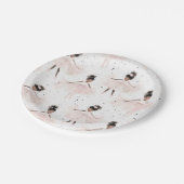 Kleine Ballerina #6 - Zwart Meisje Papieren Bordje (Gekanteld)