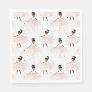Kleine Ballerina #6 - Zwart Meisje Servet