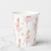 Kleine Ballerina #9 - Blond Meisje Papieren Bekers (Achterkant)