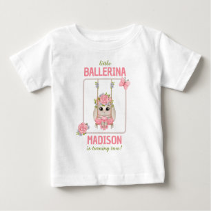 Kleine ballerina baby bunny meisje verjaardag flor