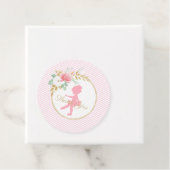 Kleine Ballerina bloemen en strepen Dank u Labels (In situ)