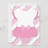 Kleine Ballerina Douche Uitnodigen, Tutu, Faux Gli Kaart (Achterkant)