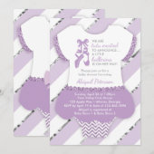 Kleine Ballerina Douche Uitnodigen, Tutu, Faux Gli Kaart (Voorkant / Achterkant)