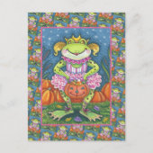 KLEINE BALLERINA FROG TRICK OF BEHANDELING IN TUTU FEESTDAGENKAART (Voorkant)