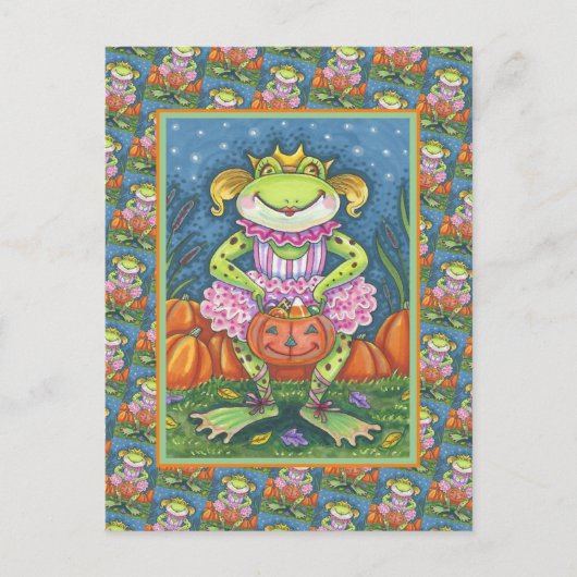 KLEINE BALLERINA FROG TRICK OF BEHANDELING IN TUTU FEESTDAGENKAART (Voorkant)