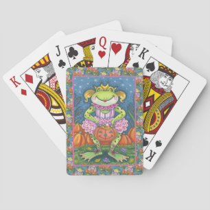 KLEINE BALLERINA FROG TRICK OF BEHANDELING IN TUTU POKERKAARTEN