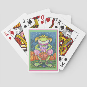 KLEINE BALLERINA FROG TRICK OF BEHANDELING IN TUTU POKERKAARTEN