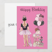 Kleine ballerina gefeliciteerd kaart (Voorkant / Achterkant)