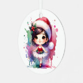  kleine ballerina gepersonaliseerde kerst metalen ornament (Voorkant links)