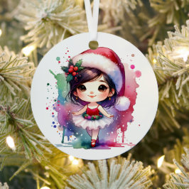  kleine ballerina gepersonaliseerde kerst metalen ornament