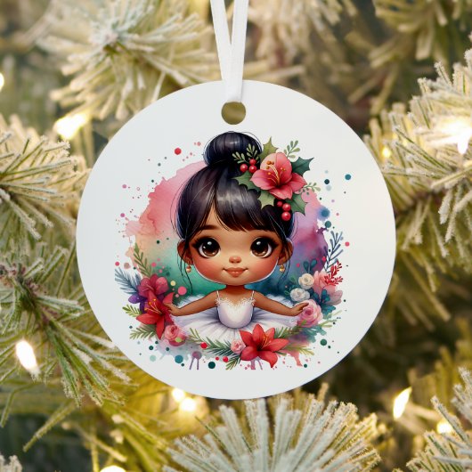  kleine ballerina gepersonaliseerde kerst metalen ornament (Insitu)