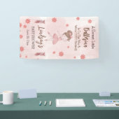 Kleine ballerina is onderweg naar Tutu Baby Spandoek (Beurs)