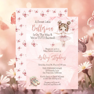 Kleine ballerina is op weg naar Tutu Baby shower Kaart