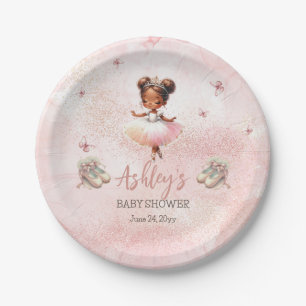 Kleine ballerina is op weg naar Tutu Baby shower Papieren Bordje