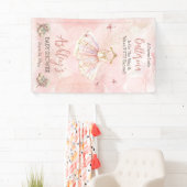 Kleine ballerina is op weg naar Tutu Baby shower Spandoek (Insitu)