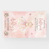 Kleine ballerina is op weg naar Tutu Baby shower Spandoek (Horizontaal)