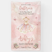 Kleine ballerina is op weg naar Tutu Baby shower Spandoek (Verticaal)