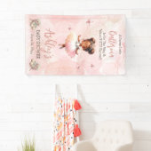 Kleine ballerina is op weg naar Tutu Baby shower Spandoek (Insitu)