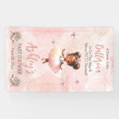 Kleine ballerina is op weg naar Tutu Baby shower Spandoek (Horizontaal)
