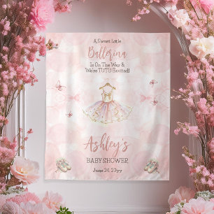 Kleine ballerina is op weg naar Tutu Baby shower Wandkleed