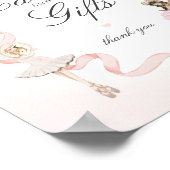 Kleine Ballerina Kaarten en cadeaus Verjaardagsbor Poster (Hoek)