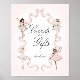 Kleine Ballerina Kaarten en cadeaus Verjaardagsbor Poster