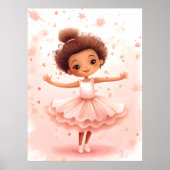 Kleine Ballerina Kunst Kinderen Poster (Voorkant)