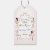 Kleine Ballerina Label voor Verjaardag of Baby sho Cadeaulabel (Voorkant)