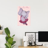 Kleine Ballerina Olifant Poster voor Kinderen (Thuiskantoor)