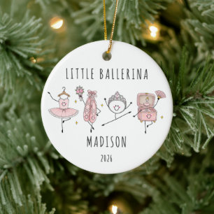 Kleine Ballerina Persoonlijke Meisje Keramisch Ornament