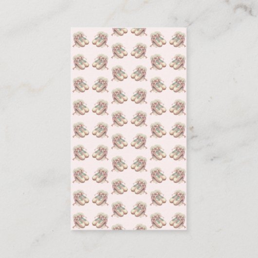 Kleine Ballerina Roze Baby shower Luier Raffle Informatiekaartje (Achterkant)