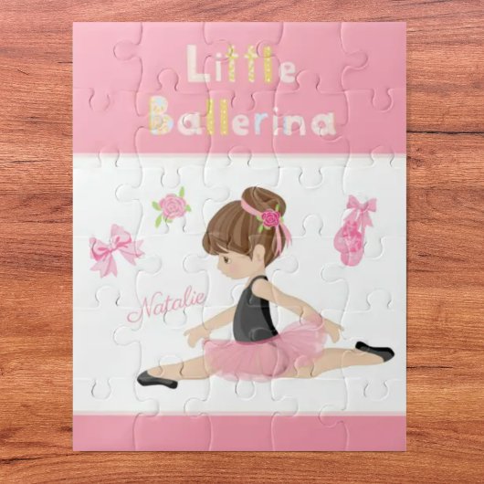 Kleine Ballerina Roze Ballet Girls Naam Legpuzzel
