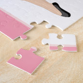 Kleine Ballerina Roze Ballet Girls Naam Legpuzzel (Zijkant)