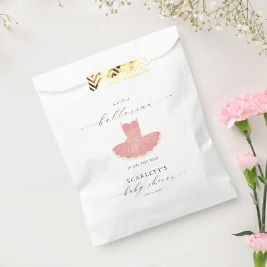 Kleine Ballerina Roze Meisje Baby shower Favoriete Bedankzakje (Gezegeld)