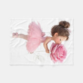 Kleine Ballerina Roze Roos Dekens (Voorkant (Horizontaal))