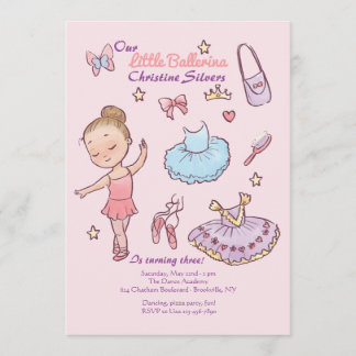 Kleine Ballerina Uitnodiging