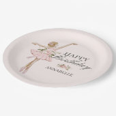 Kleine Ballerina Verjaardag Borden Party Decor Papieren Bordje (Gekanteld)