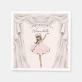 Kleine Ballerina Verjaardags Servetten Party Decor (Voorkant)