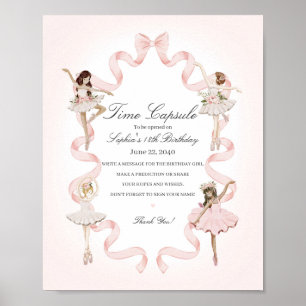 Kleine Ballerina Verjaardagsfeest Tijd Capsule Tek Poster