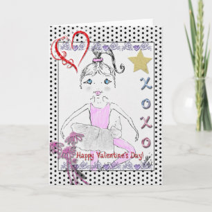Kleine Ballerina "XOXO" Feestdagen Kaart
