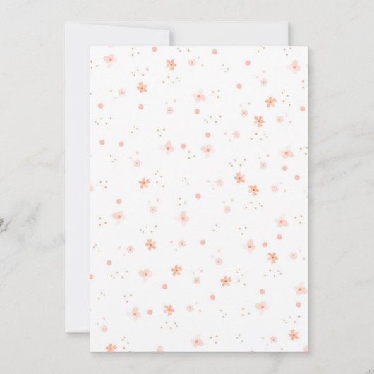 Kleine  Ballerinas Ballet Verjaardagsfeestje Kaart (Achterkant)