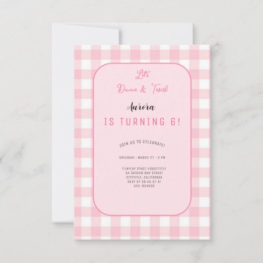 Kleine  Ballerinas Ballet Verjaardagsfeestje Kaart (Voorkant)