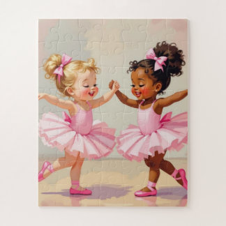 Kleine ballerina's dansen leuke illustratie legpuzzel