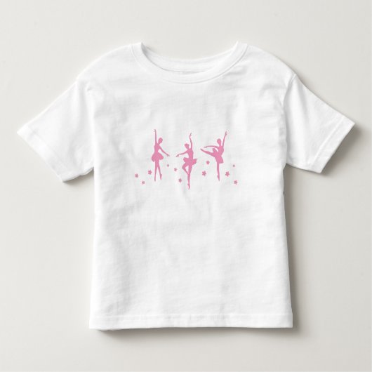 Kleine Ballerina's Ruffled Peuter T-shirt (Voorkant)