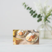 Kleine bananenpudding visitekaartje (Staand voorkant)