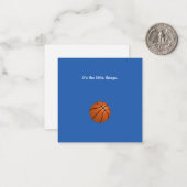 Kleine Basketball Hartelijk dank Notitiekaartje (Voorkant / Achterkant in situ)